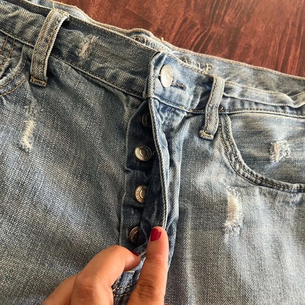 Distressed Denim Women Shorts - Picture 2 of 3